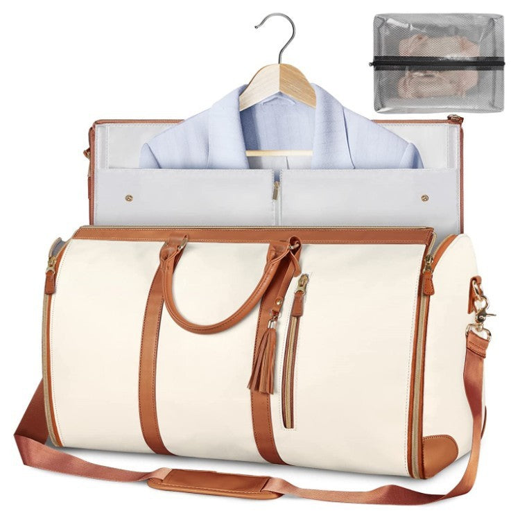 Large Capacity Travel Duffle Bag Women's Handbag Folding Suit Bag