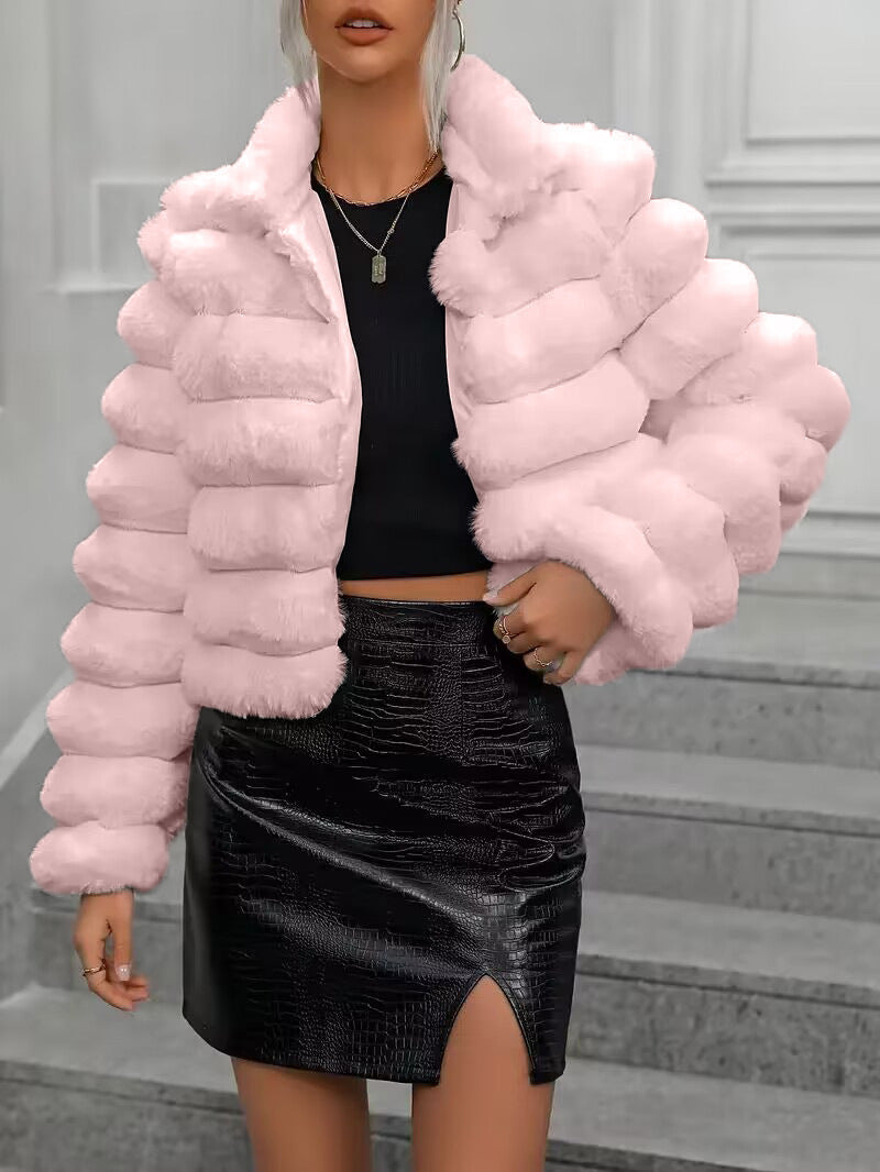 Women Imitation Fur Short Coat