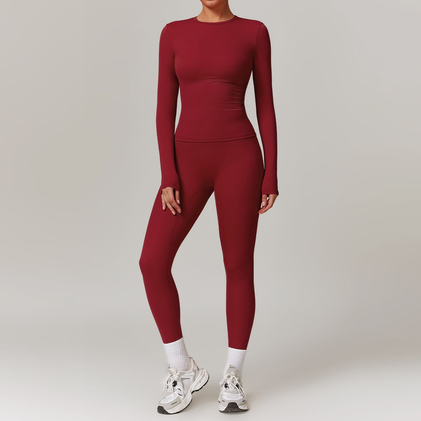 Tight-fitting Brushed Quick-drying Fitness Long Sleeve Tracksuits