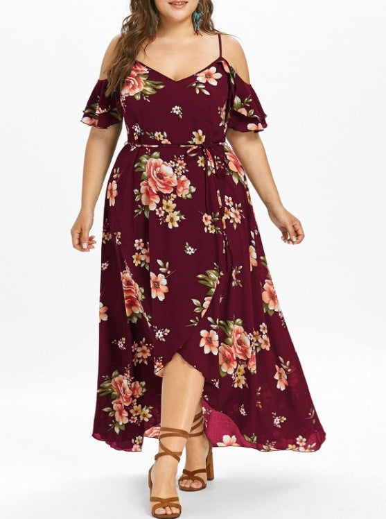 Summer Plus Size Loose Beach Long Dress Skirt