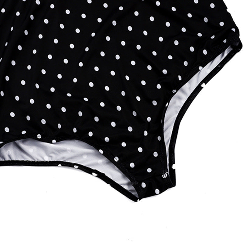 Deep V Wave Point Maternity One-piece Swimsuit