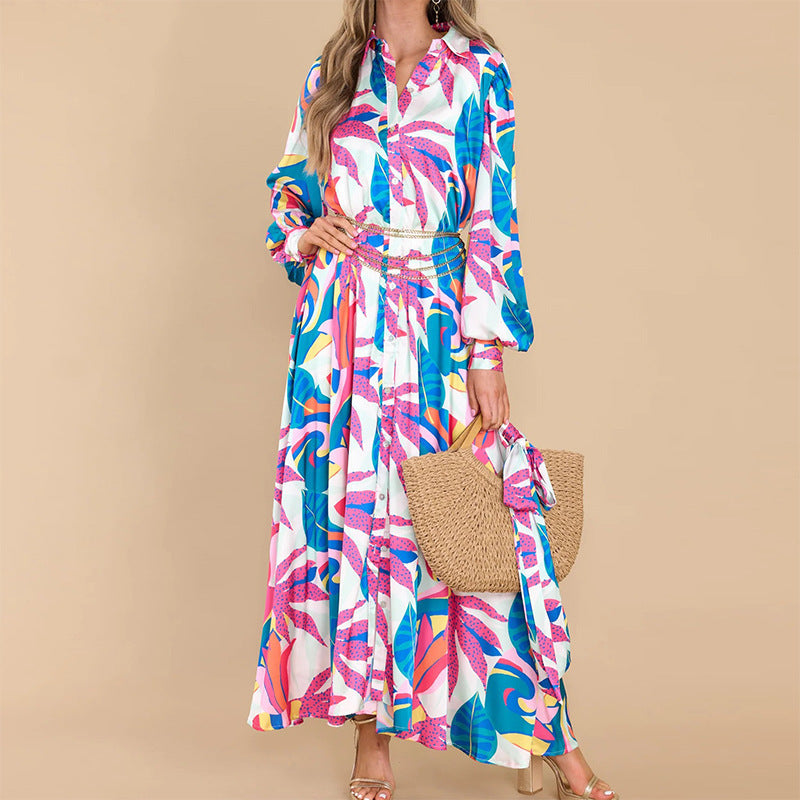 New Printed Long-sleeved Dresses