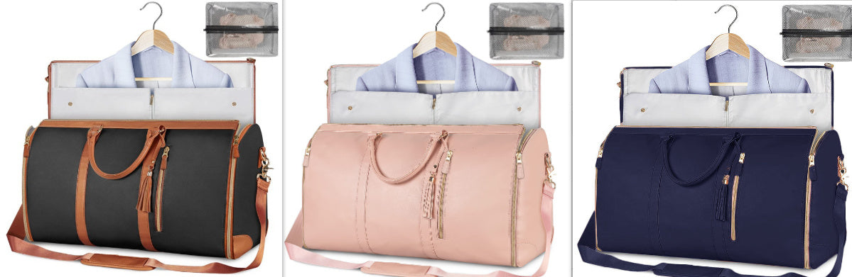 Large Capacity Travel Duffle Bag Women's Handbag Folding Suit Bag