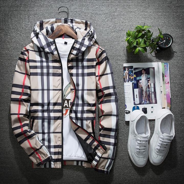 Men Hooded Luminous Zipper Jacket
