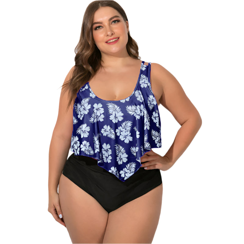 Plus size print swimsuit