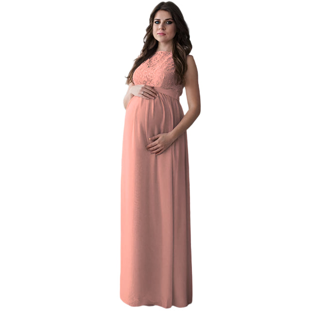Lace Sleeveless Maternity Dress