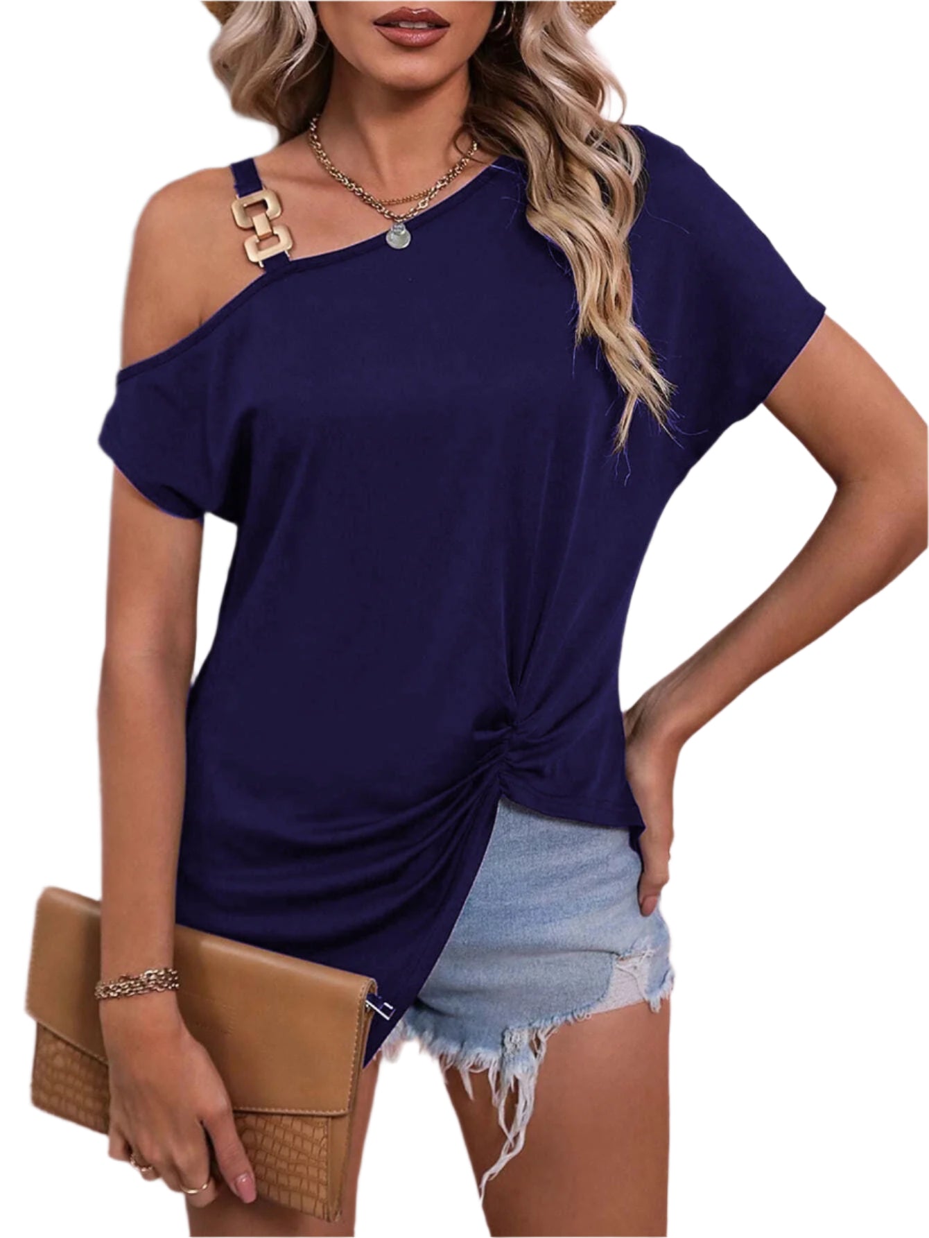 Off Shoulder Blouse Summer Irregular Design