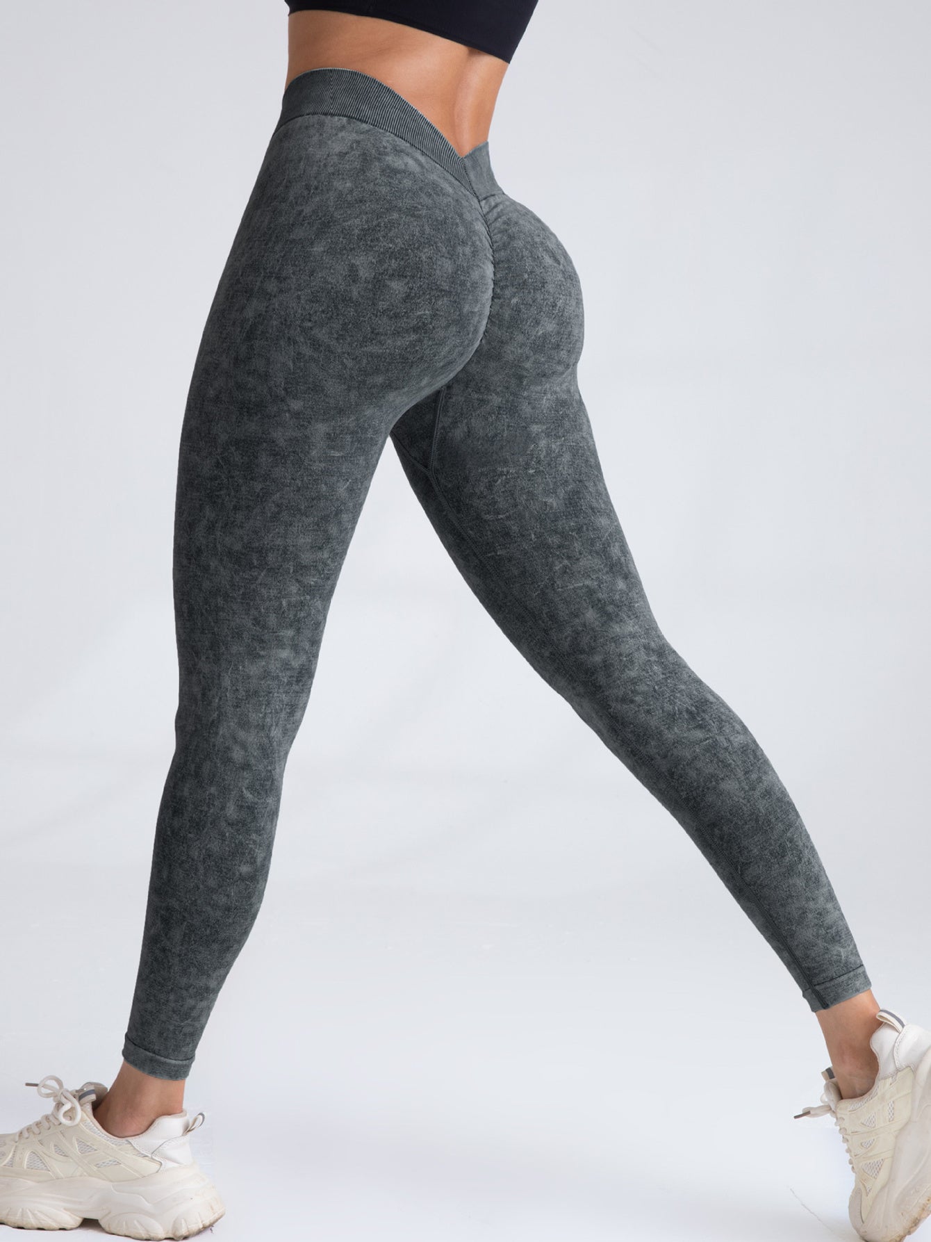 5 Pack V-Back Scrunch Butt Women Seamless High Waist Legging