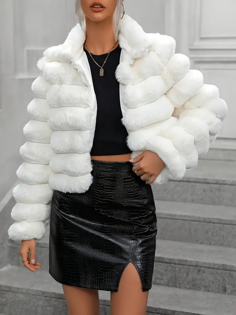 Women Imitation Fur Short Coat