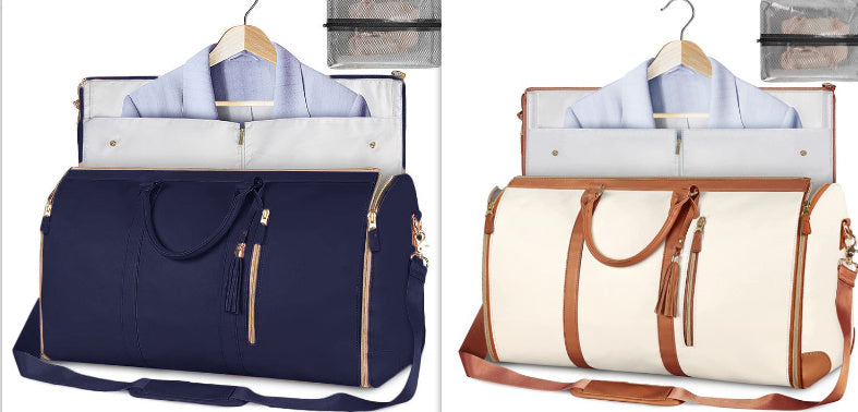 Large Capacity Travel Duffle Bag Women's Handbag Folding Suit Bag