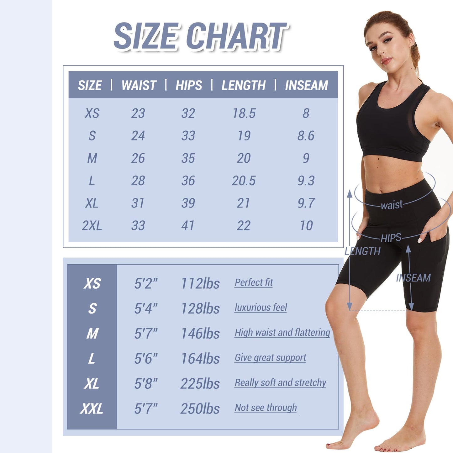 High Waist 8'' Summer Tummy Control Spandex Workout Shorts
