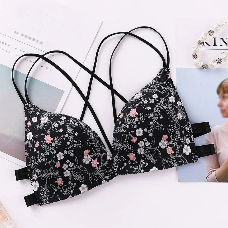 Women Comfort Push Up Floral Bras