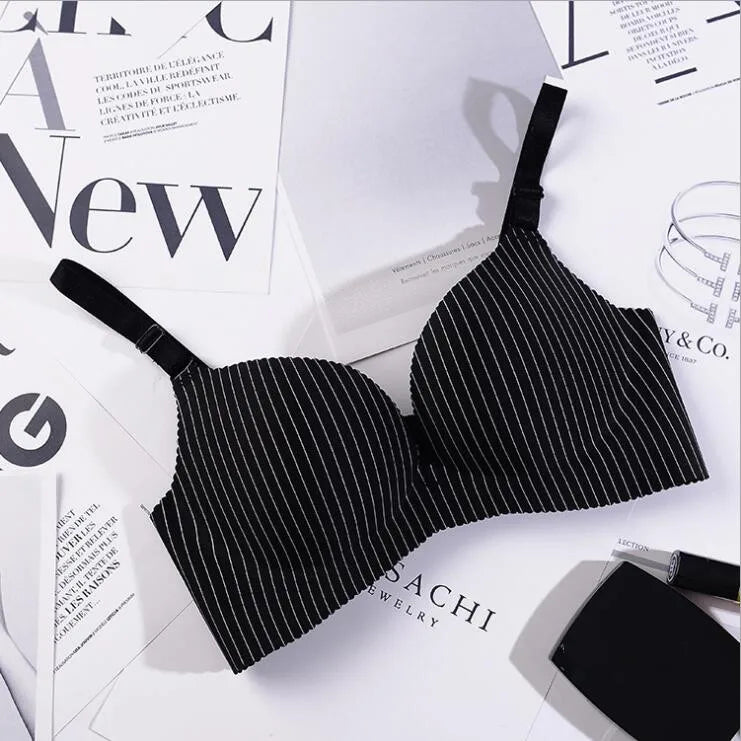Women Flower Print Seamless Push Up Bras