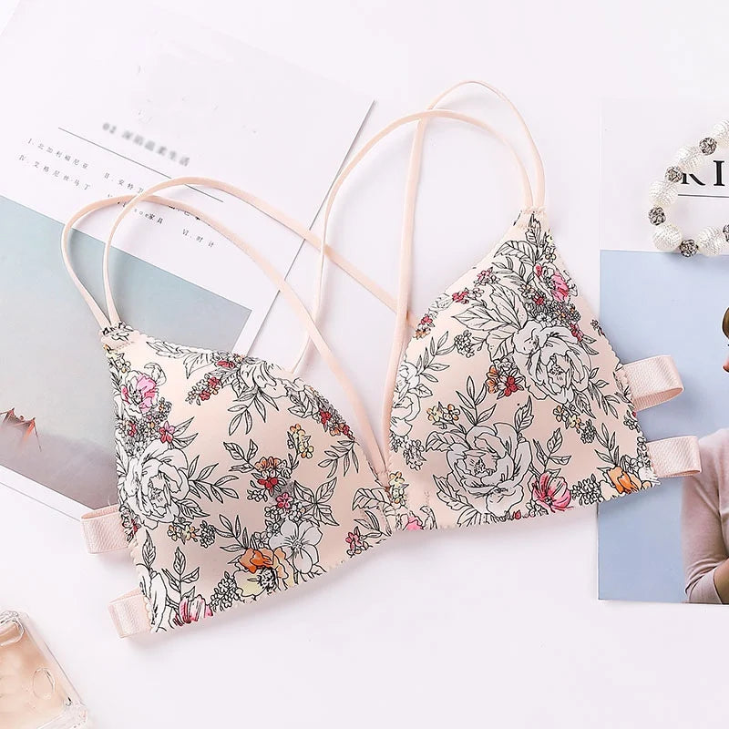 Women Comfort Push Up Floral Bras