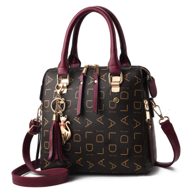 Fashion English Letter Top-handle Women Handbag
