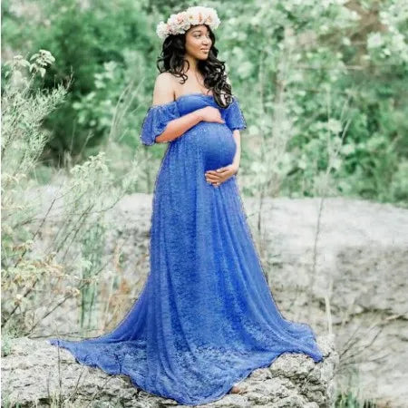 Maternity Photography Props Long Dress Gown