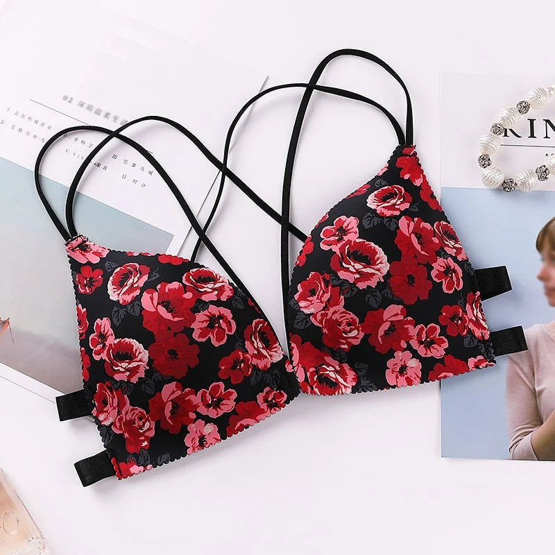 Women Comfort Push Up Floral Bras