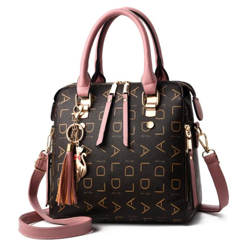 Fashion English Letter Top-handle Women Handbag