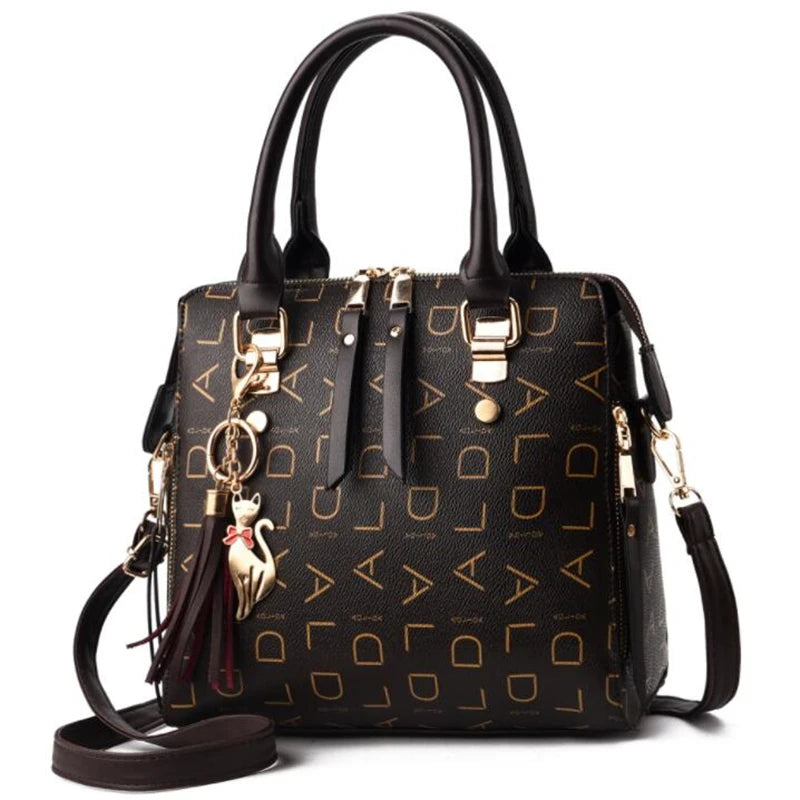 Fashion English Letter Top-handle Women Handbag