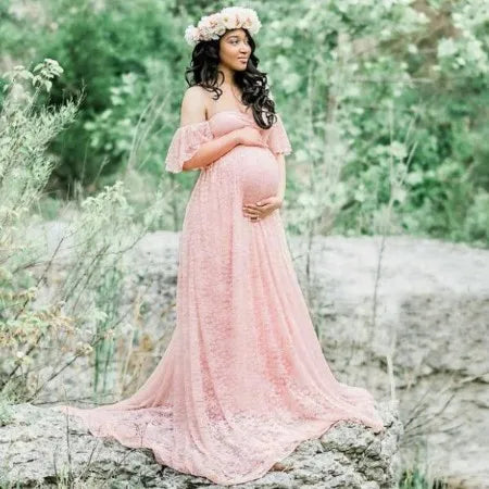 Maternity Photography Props Long Dress Gown