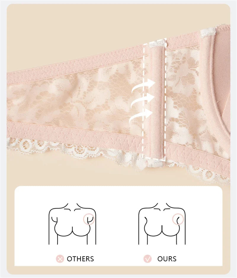Sexy Lace Push Up Bra 1/2 Cup