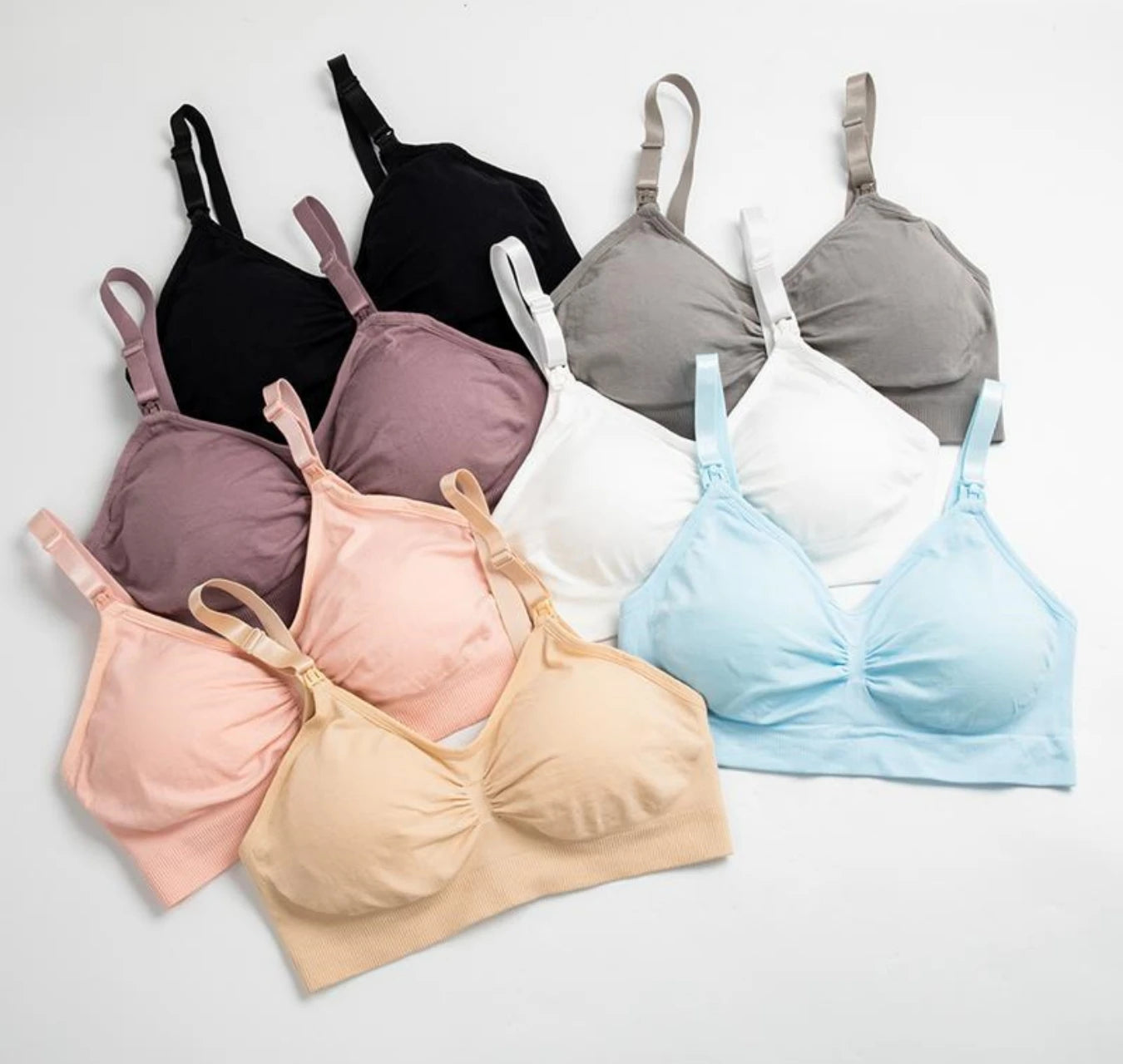 3pcs/Set High Quality Maternity Nursing Cotton Breastfeeding Seamless Large Size Breathable Bra Push Up