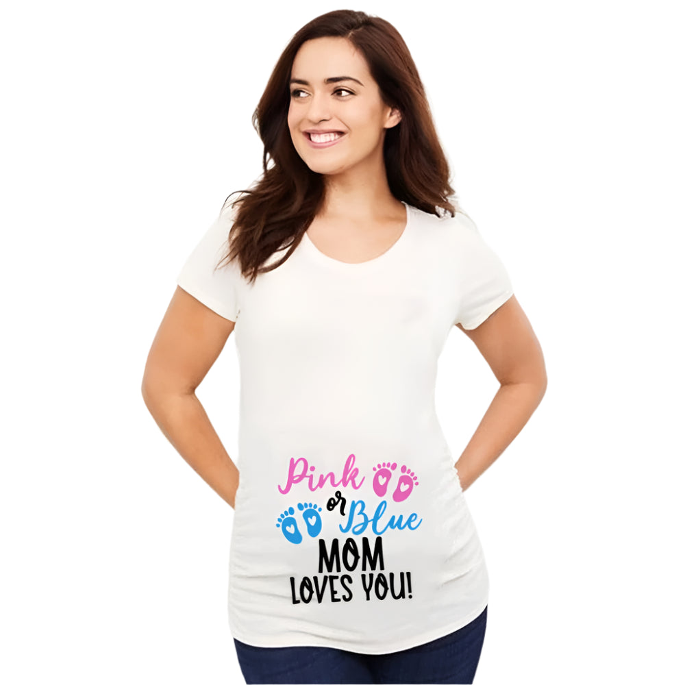 Mommy Love You Printed Pregnant T Shirt