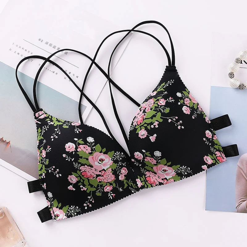 Women Comfort Push Up Floral Bras