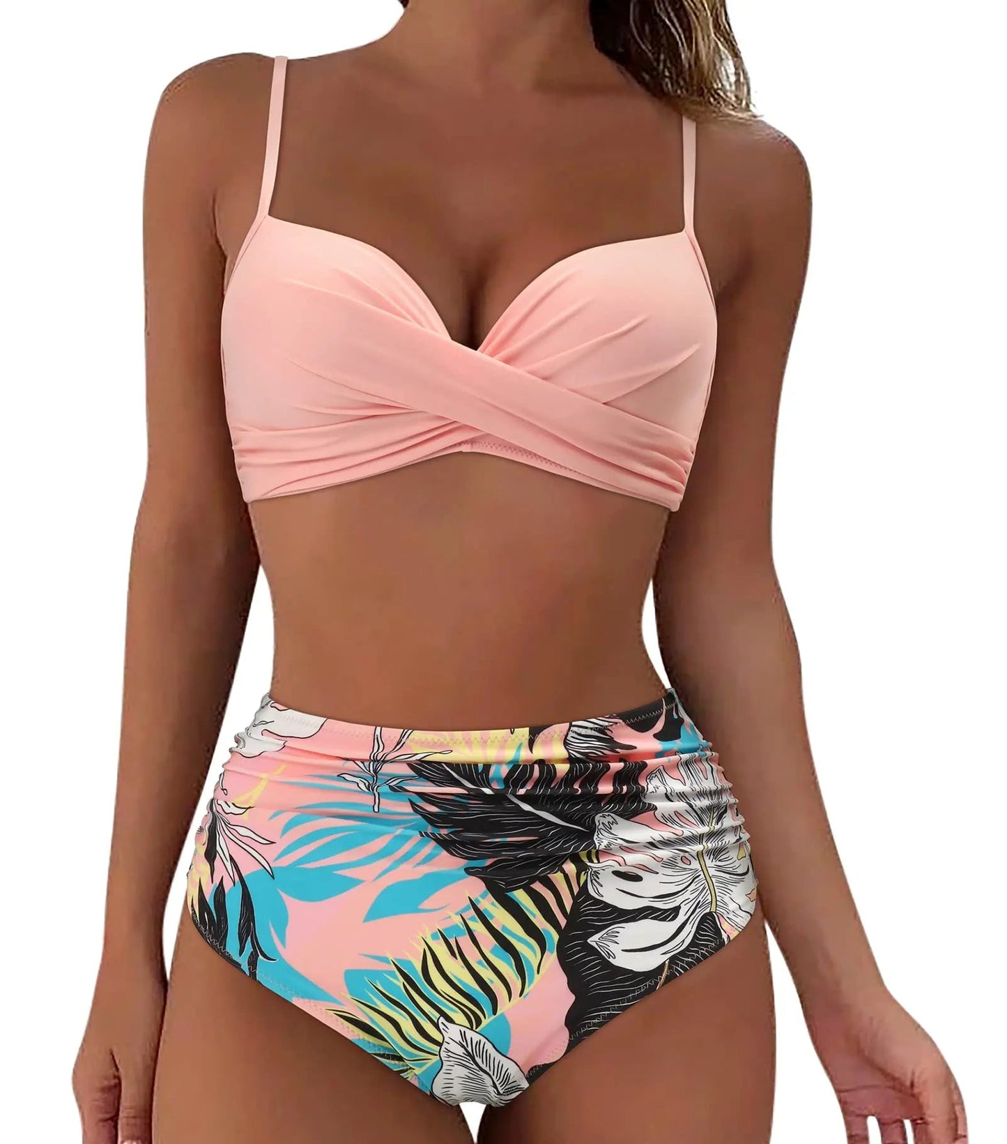 Vintage High Waist Bikinis Push Up Swimwear