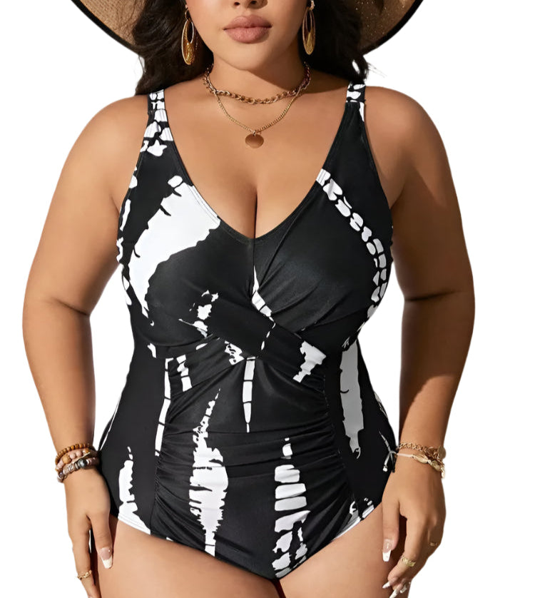 Plus Size One-Piece Push Up Swimsuit