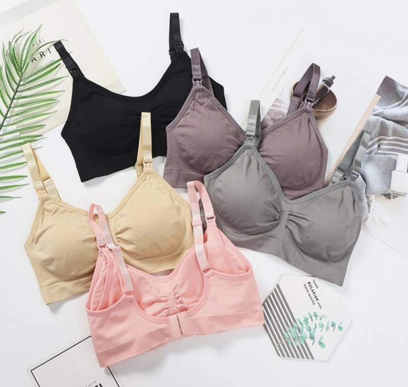 3pcs/Set High Quality Maternity Nursing Cotton Breastfeeding Seamless Large Size Breathable Bra Push Up