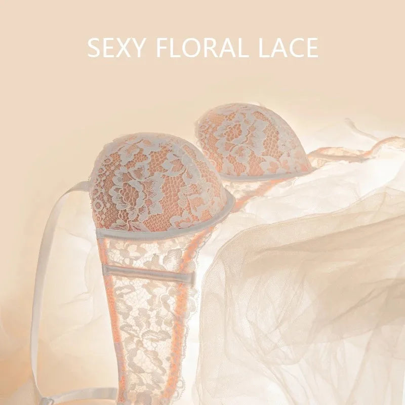 Sexy Lace Push Up Bra 1/2 Cup