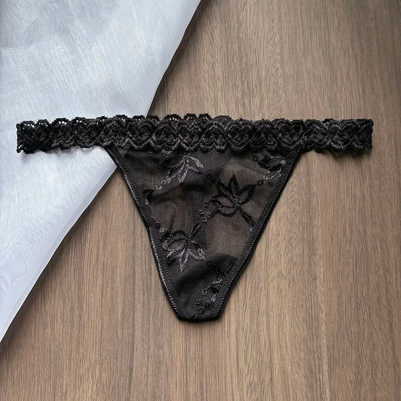 Personality Custom Name Crystal Letter Thong Lace Bikini Panties G-String Low Waist