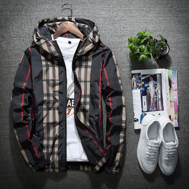Men Hooded Luminous Zipper Jacket