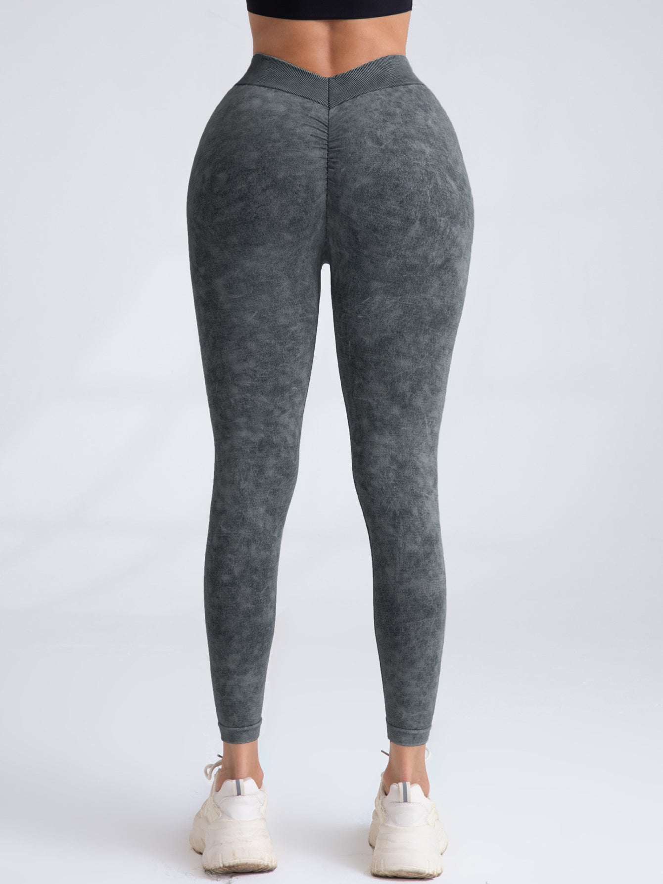 3 Pack V-Back Scrunch Butt Workout Seamless High Waist Leggings