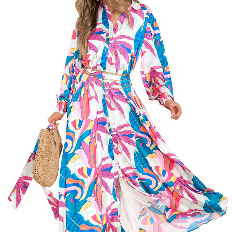 New Printed Long-sleeved Dresses