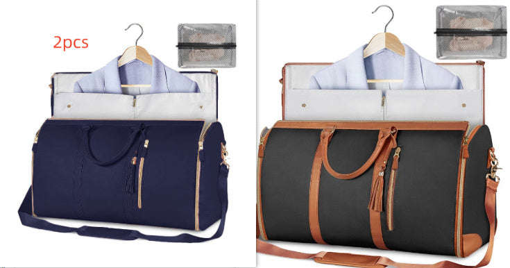 Large Capacity Travel Duffle Bag Women's Handbag Folding Suit Bag