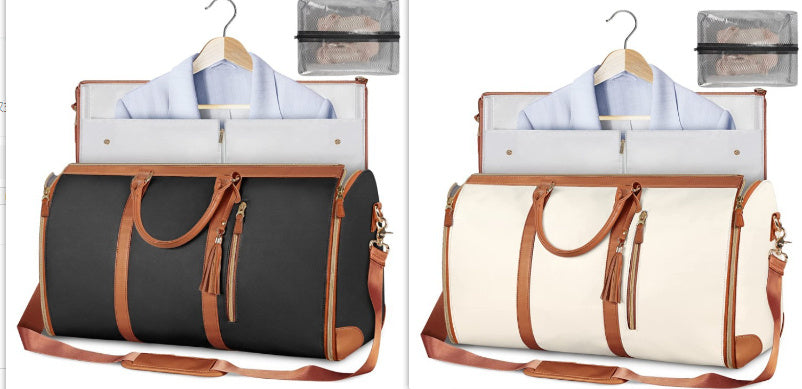 Large Capacity Travel Duffle Bag Women's Handbag Folding Suit Bag