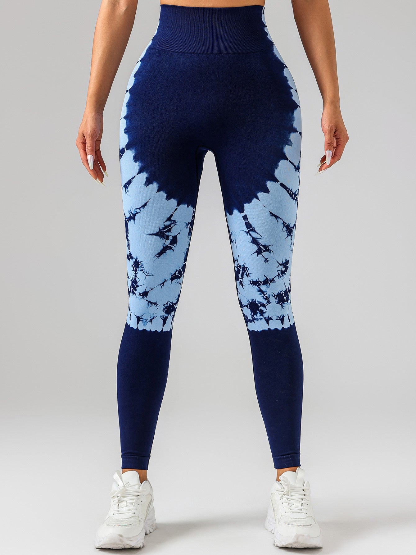 Tie-dye Women's Yoga Leggings With High Waistband, Moisture-Wicking, And Stretchy