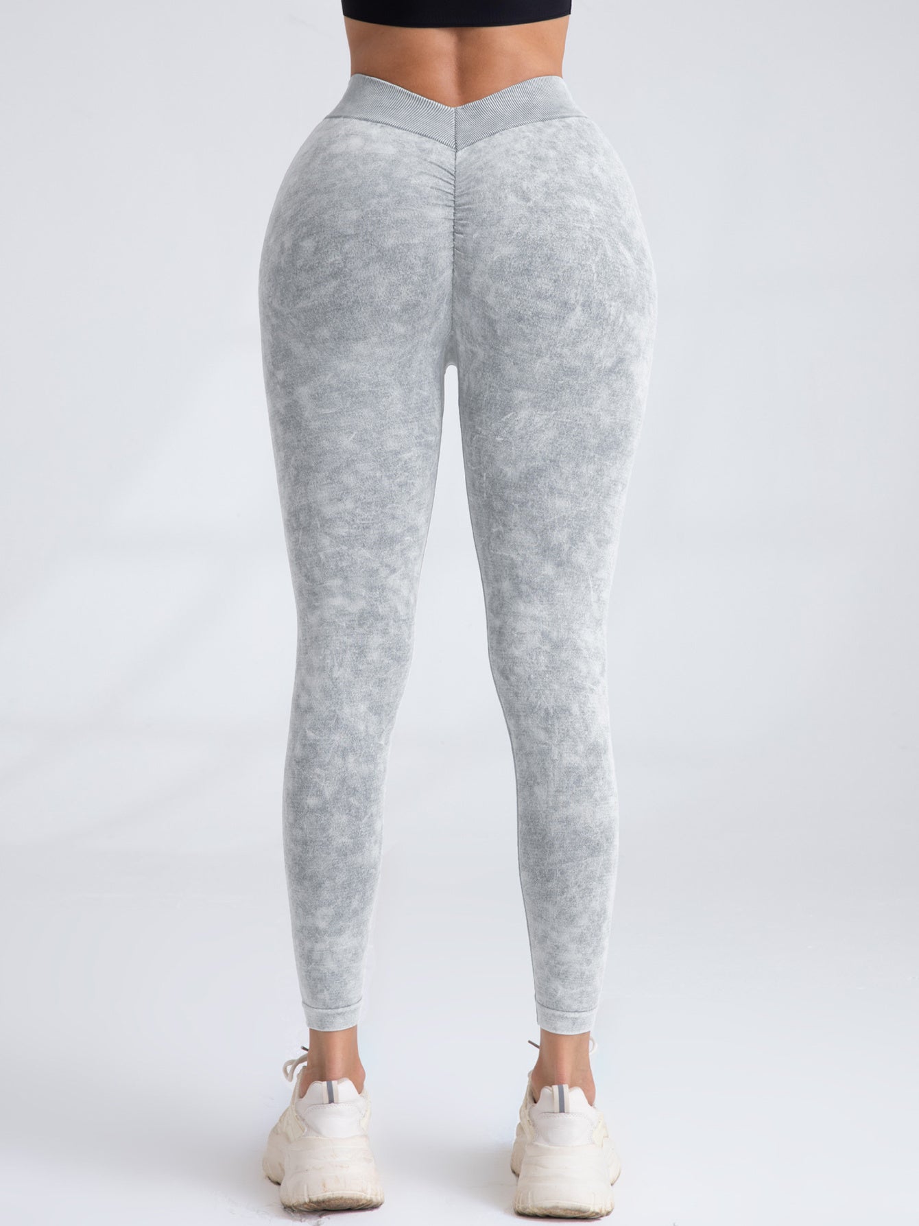 5 Pack V-Back Scrunch Butt Women Seamless High Waist Legging