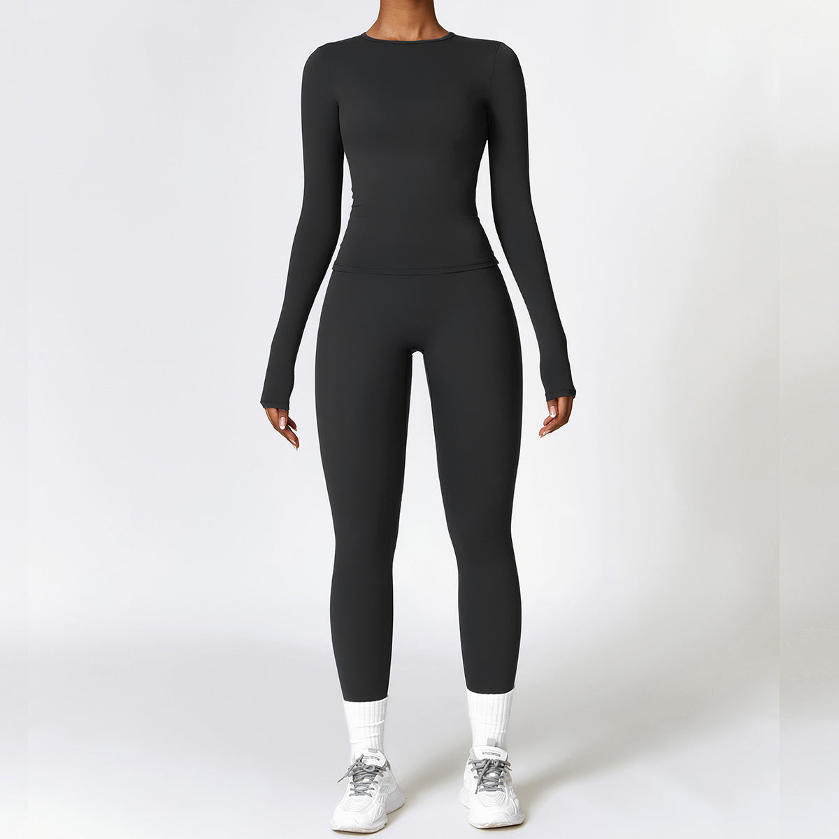 Tight-fitting Brushed Quick-drying Fitness Long Sleeve Tracksuits