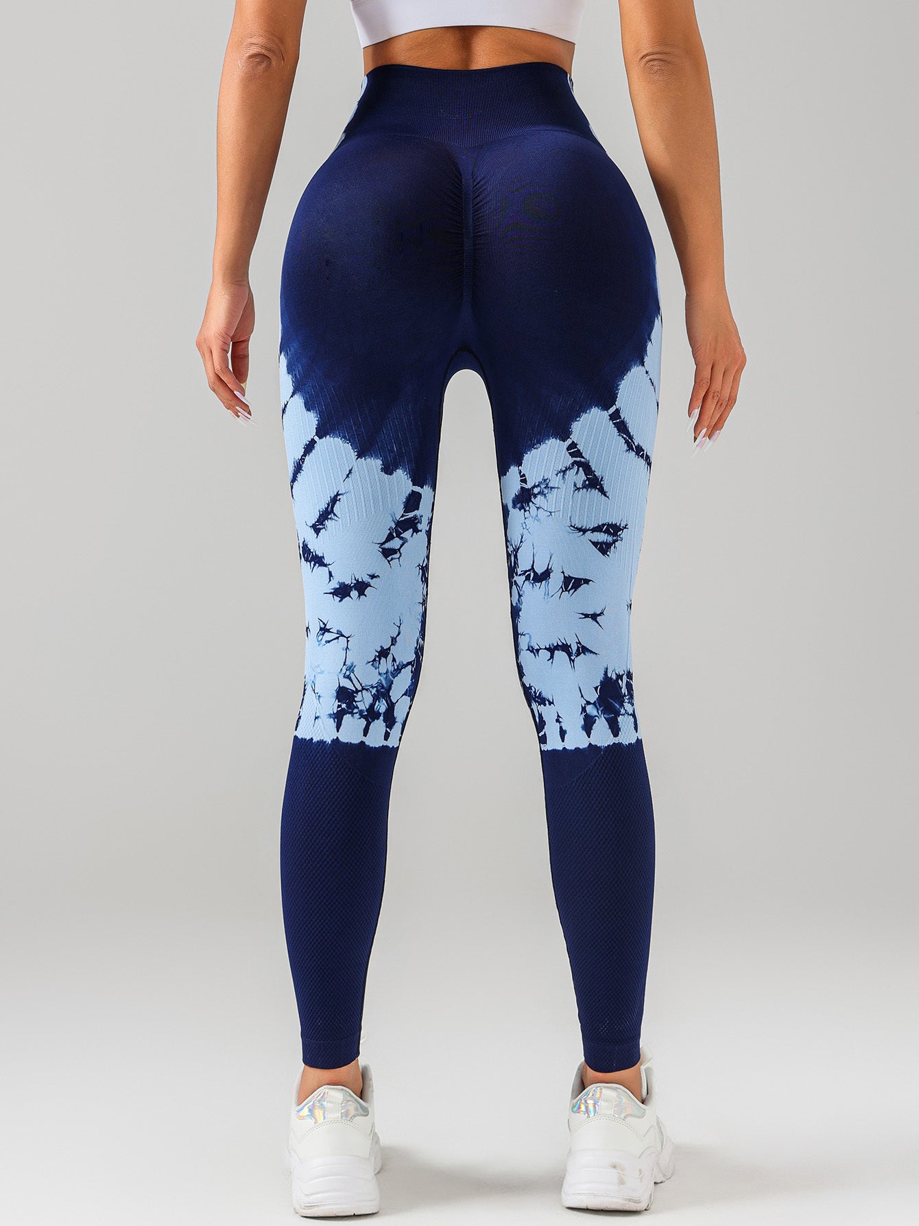 Tie-dye Women's Yoga Leggings With High Waistband, Moisture-Wicking, And Stretchy