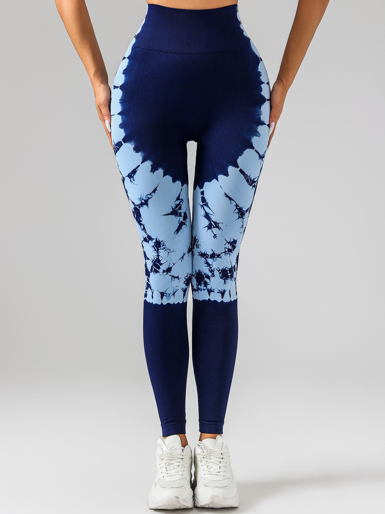 Tie-dye Women's Yoga Leggings With High Waistband, Moisture-Wicking, And Stretchy