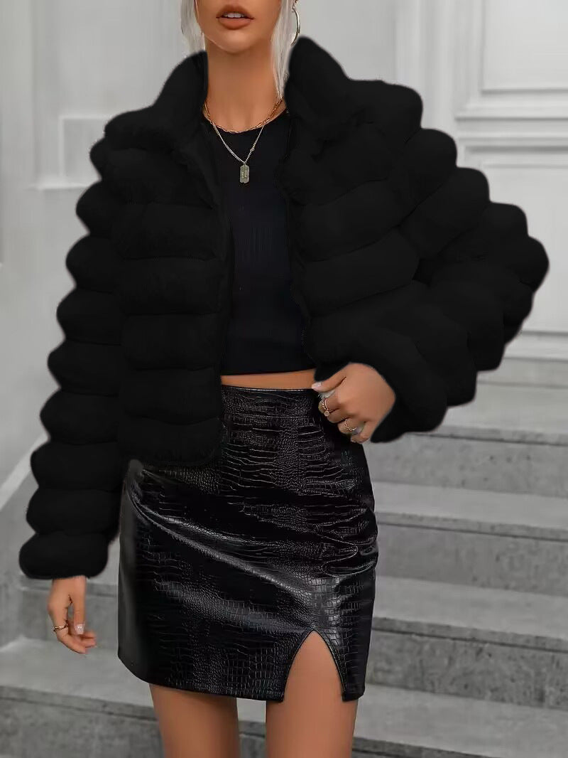 Women Imitation Fur Short Coat