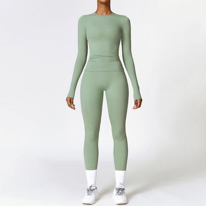 Tight-fitting Brushed  Quick-drying Fitness  Long Sleeve Tracksuits