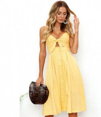 Sleeveless Backless Strap Long Close-fitting Sheath Dress