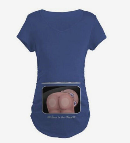 Baby Digital Printed Women's Maternity Cute Casual Tee