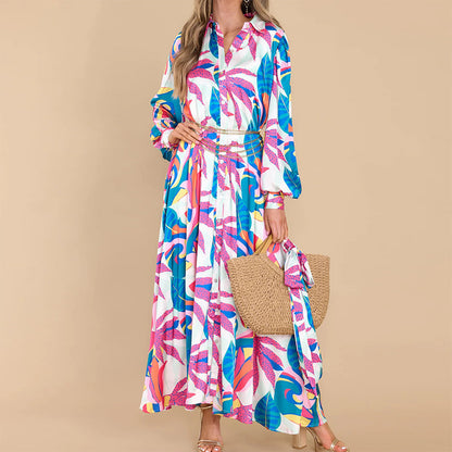 New Printed Long-sleeved Dresses