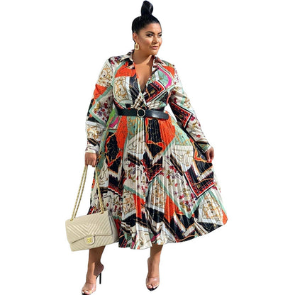 plus size V sexy dress with belt