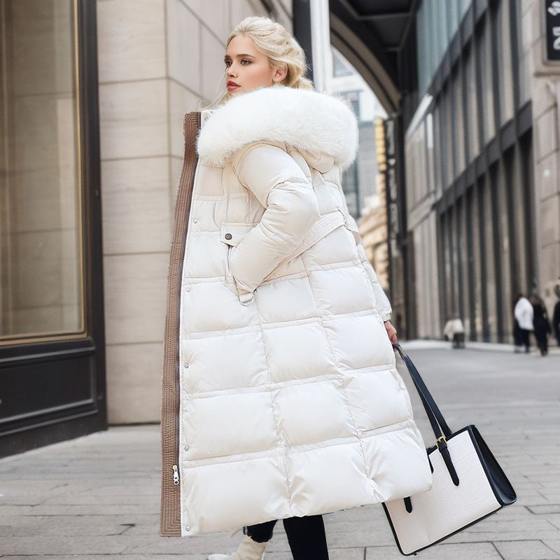 Winter Slim Long Hooded Coat